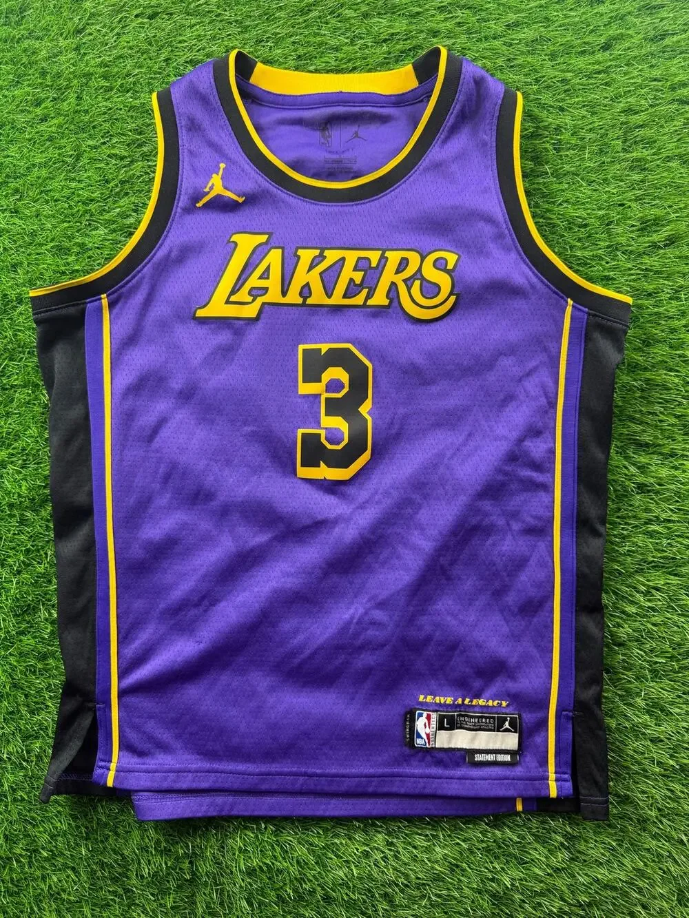 Nike Jordan Anthony Davis Lakers Statement Jersey Purple Size L 48 #3 Casual
